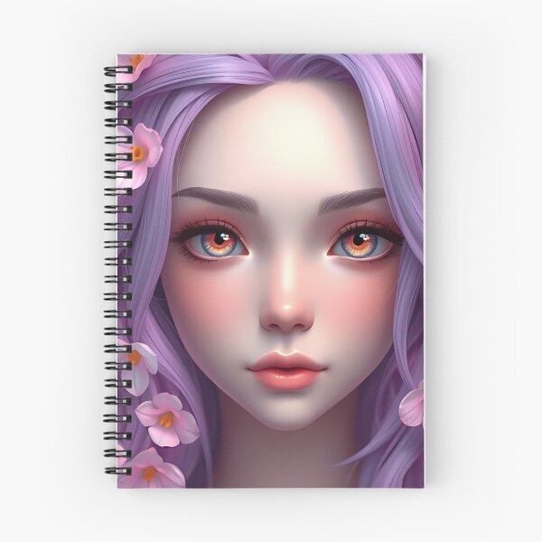 Artikelvorschau, Ätherisches Fantasy-Mädchen mit lila Haaren und floraler Schönheit entworfen und verkauft von FusionCipher.