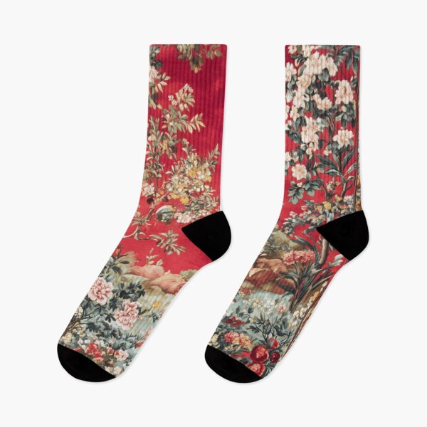 Item preview, Red Silk Floral Flowers Carpet designed and sold by GrinGalore.