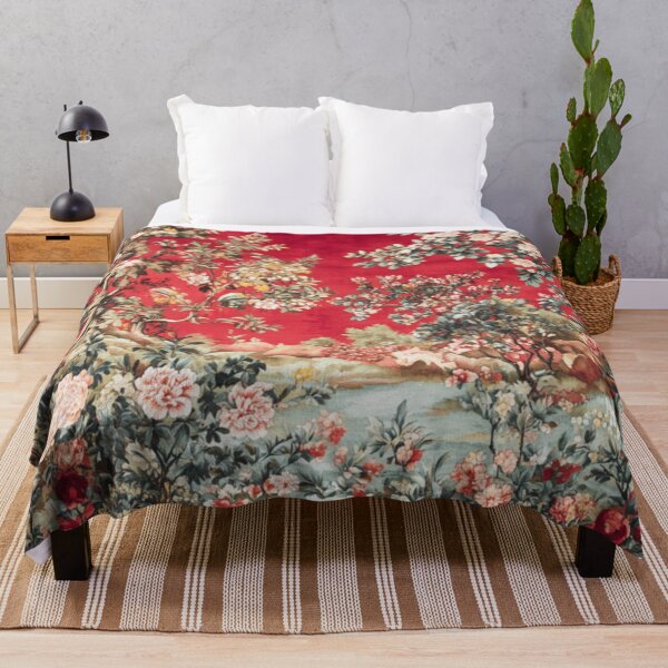 Item preview, Red Silk Floral Flowers Carpet designed and sold by GrinGalore.