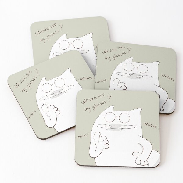 Item preview, Cat searches for Glasses designed and sold by Mobile's Blue Sky.