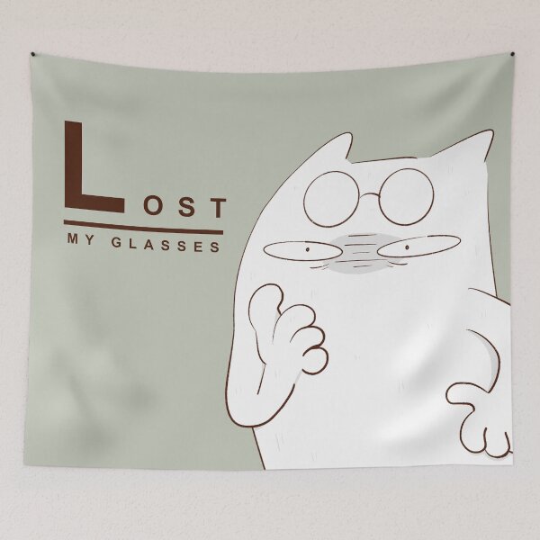Item preview, Cat searches for Glasses designed and sold by Mobile's Blue Sky.