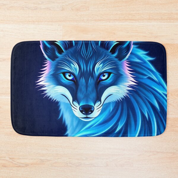 Item preview, Neon Blue Fox - Futuristic Glowing Animal Digital Art designed and sold by FusionCipher.