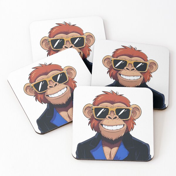 Item preview, Cool Anthropomorphic Chimpanzee in Sunglasses and Stylish Attire designed and sold by quibrak.