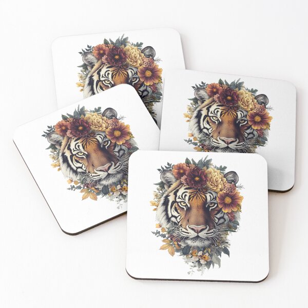 Item preview, Vintage Floral Tiger designed and sold by bapupa.