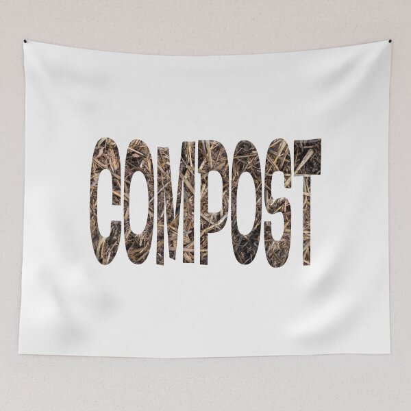 Item preview, Digital composite - the word compost with an overlay of horse manure.  designed and sold by funkyworm.