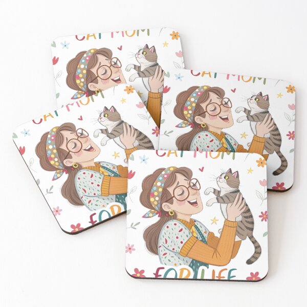 Item preview, CAT MOM FOR LIFE designed and sold by likbatonboot.