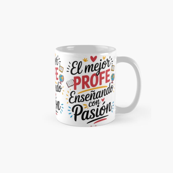 Vista previa del artículo con la obra «El Mejor Profe Enseñando con Pasión Español Maestro», diseñado y vendido por BunBuntheDog-.