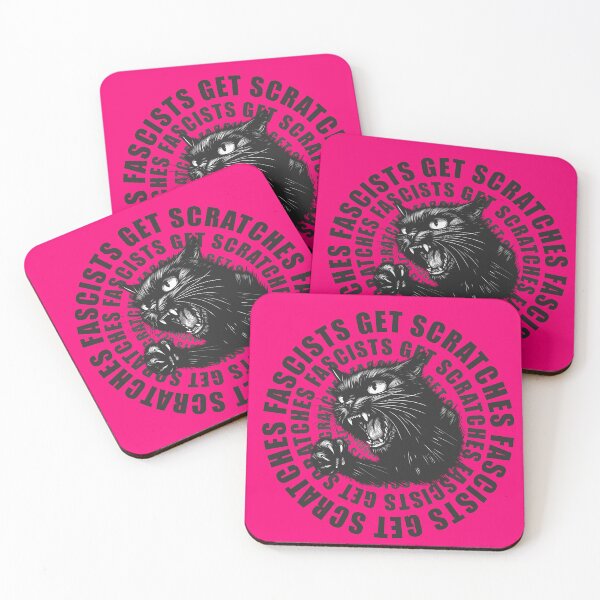 Item preview, Black Cat Fascists Get Scratches v2 designed and sold by KilkennyCat Art.