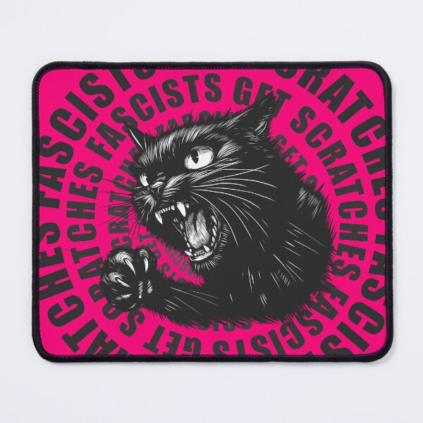 Item preview, Black Cat Fascists Get Scratches v2 designed and sold by KilkennyCat Art.