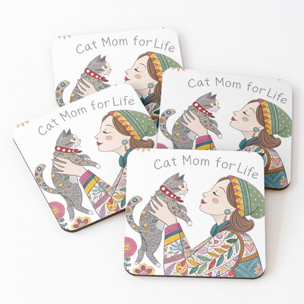 Item preview, CAT MOM FOR LIFE designed and sold by likbatonboot.