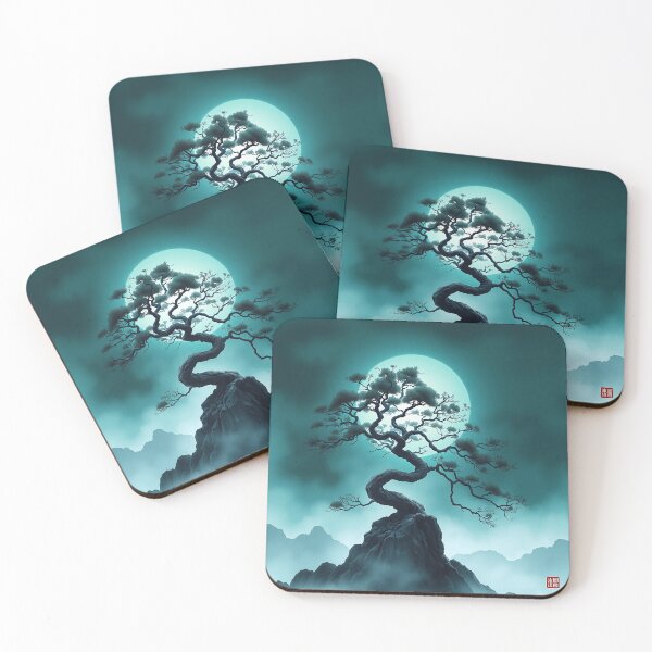 Item preview, Asian art: Bonsai on rocks at night designed and sold by Salimgor Hangaround Music.