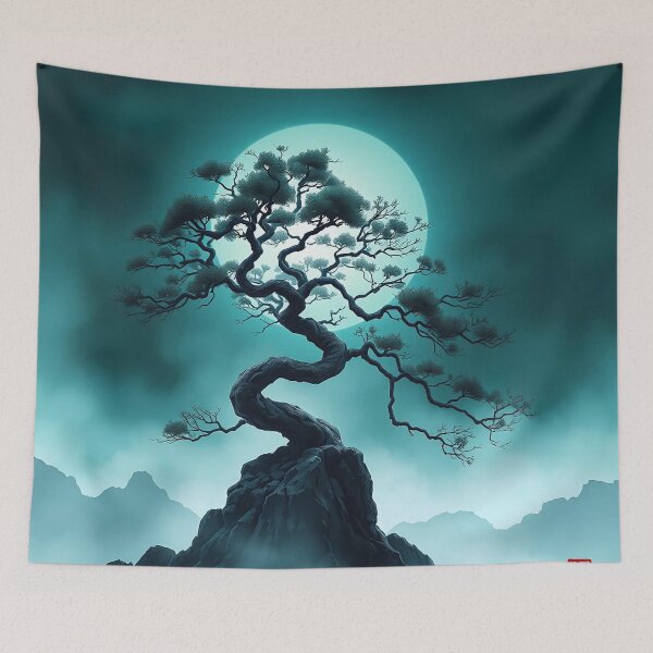 Item preview, Asian art: Bonsai on rocks at night designed and sold by Salimgor Hangaround Music.