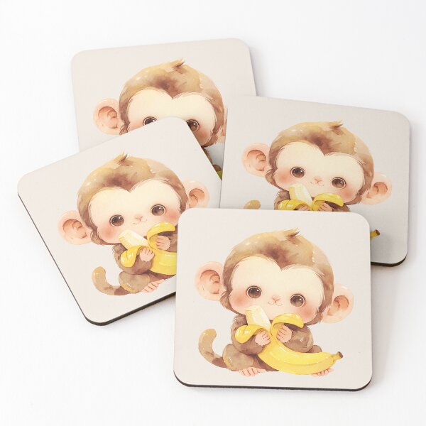 Item preview, Adorable Cute Monkey Eating a Banana designed and sold by MA DESIGNS.