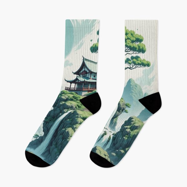 Item preview, Anime/ Manga Art: Teahouse on a Rock Landscape designed and sold by Salimgor Hangaround Music.