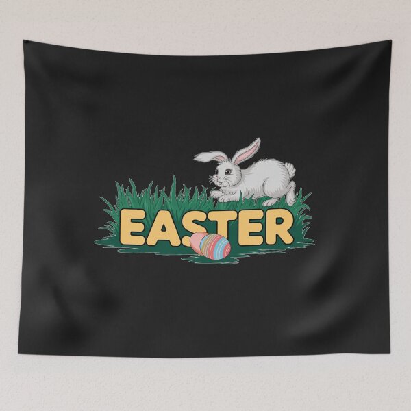 Item preview, Easter Eggs Colorful Happy Greetings Spring Rabbit Bunny designed and sold by Cr320.