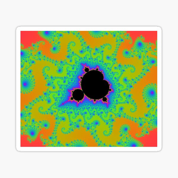 the Mandelbrot set in gold Sticker