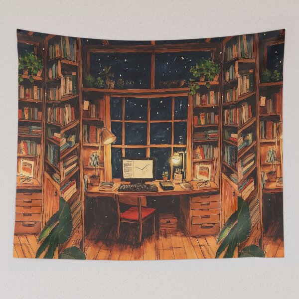 Item preview, Cozy Lofi Study designed and sold by bapupa.