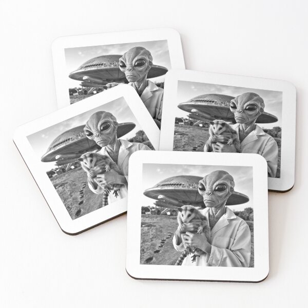 Item preview, Alien Abduction, possum, UFO, possum, meme, funnyfits70, Humor, Funny, retro, vintages, funny quotes, animal humor, designed and sold by FunnyFits70.