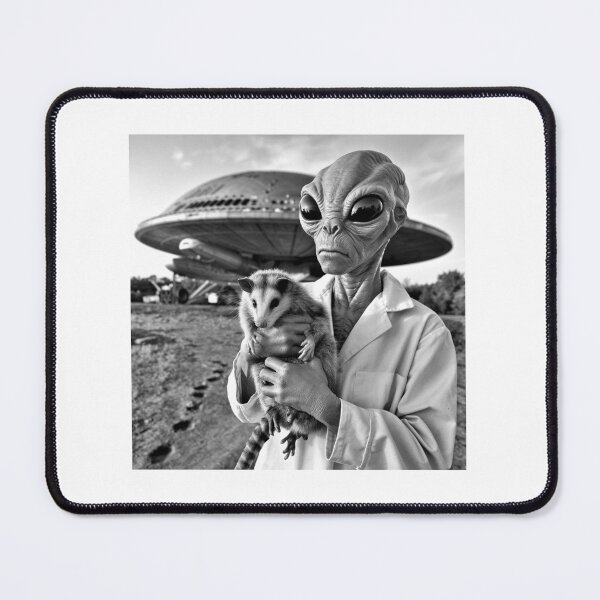 Item preview, Alien Abduction, possum, UFO, possum, meme, funnyfits70, Humor, Funny, retro, vintages, funny quotes, animal humor, designed and sold by FunnyFits70.