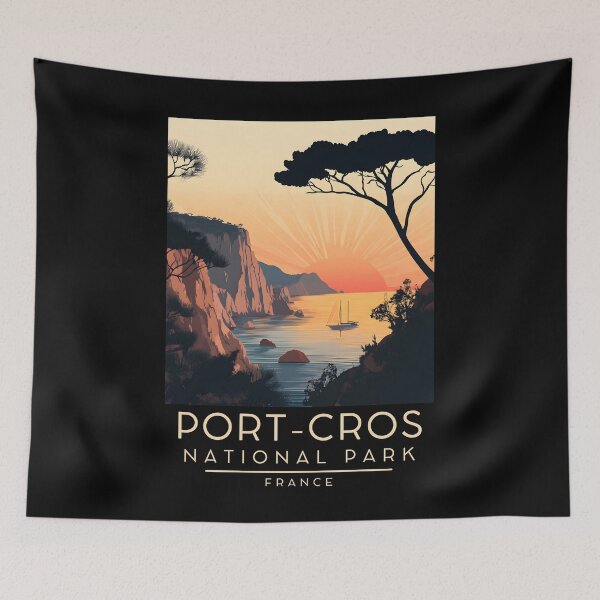 Item preview, A Vintage Travel Poster of Port-Cros National Park - France  designed and sold by GoodOldVintage.