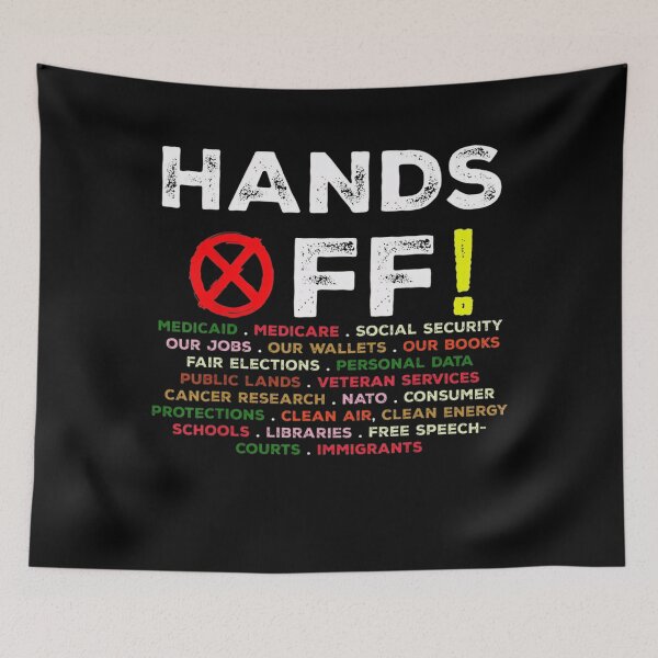 Item preview, Funny Hands Off Protest Social Security And Medicare Protest designed and sold by Vincent-Cloud.