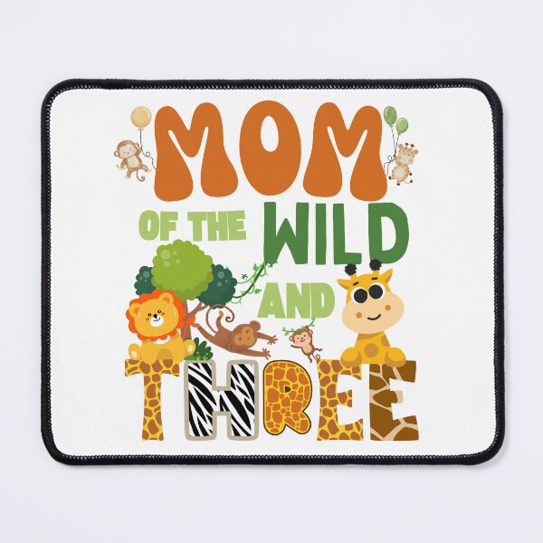 Item preview, Mom Of The Wild And Three - Funny Safari Birthday Party designed and sold by thebest-2studio.