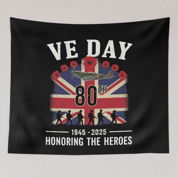 Item preview, VE Day 80th anniversary 2025 Flag V-E Day 80th designed and sold by varioarts.