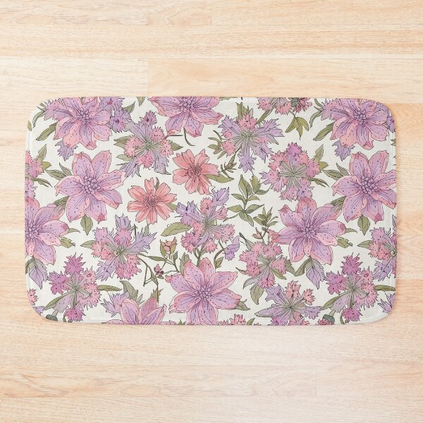 Item preview, Purple and Pink Flowers Seamless Pattern designed and sold by CoolPixels.