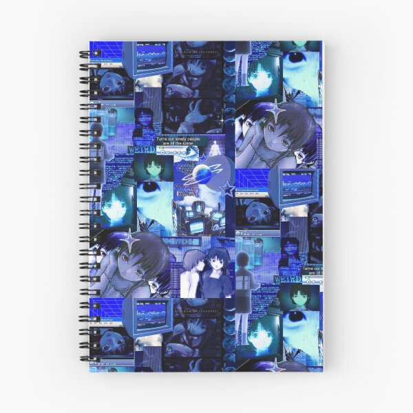 Item preview, Lain Blue Aesthetic Collage  designed and sold by MKCreationss.