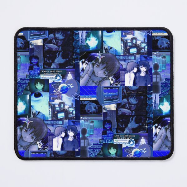 Item preview, Lain Blue Aesthetic Collage  designed and sold by MerikuroCreates.