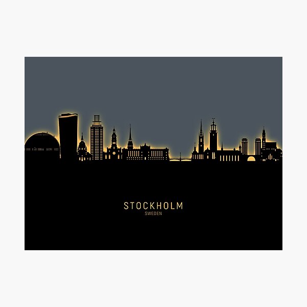 Item preview, Stockholm Sweden Skyline designed and sold by ArtPrints.