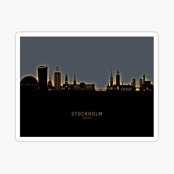 Item preview, Stockholm Sweden Skyline designed and sold by ArtPrints.