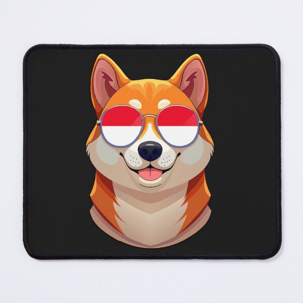 Item preview, Vintage Patriotic Shiba Inu Monacan Flag designed and sold by DreamBrushy.