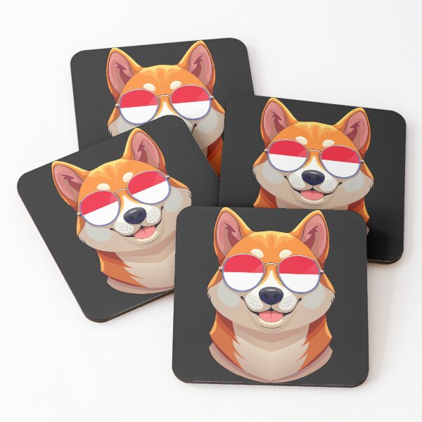 Item preview, Vintage Patriotic Shiba Inu Monacan Flag designed and sold by DreamBrushy.