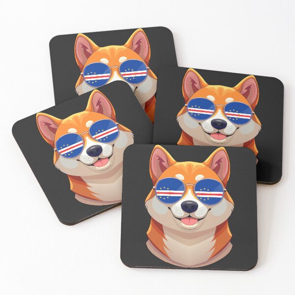 Item preview, Vintage Patriotic Shiba Inu Verdean Flag designed and sold by DreamBrushy.