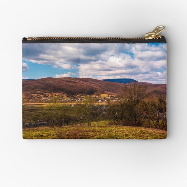 mountainous countryside in springtime Zipper Pouch
