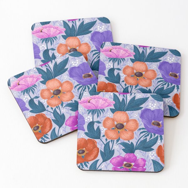 Item preview, Bold colorful anemone - purple designed and sold by me-coco-design.