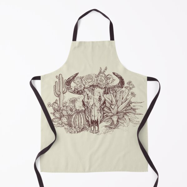 Item preview, Western Americana (cow skull and flowers) brown designed and sold by BessoChicca.