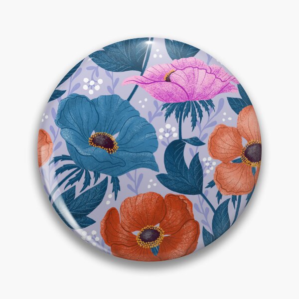 Item preview, Bold colorful anemone - blue designed and sold by me-coco-design.