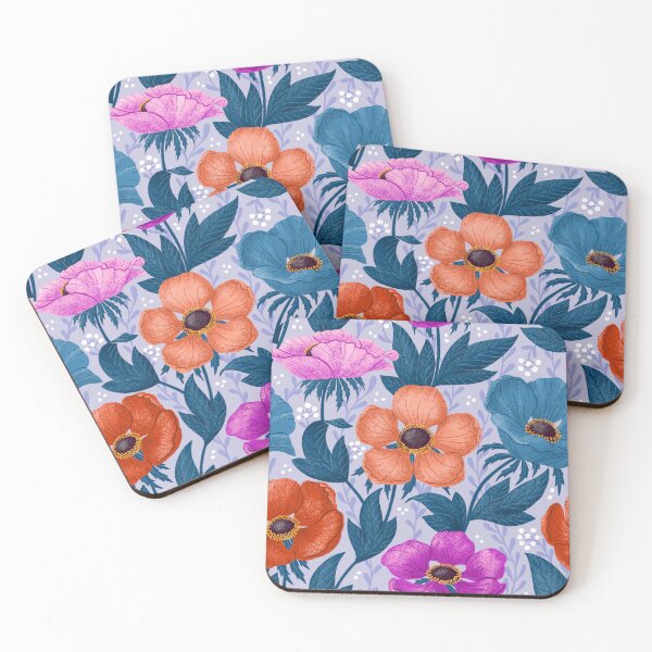 Item preview, Bold colorful anemone - blue designed and sold by me-coco-design.