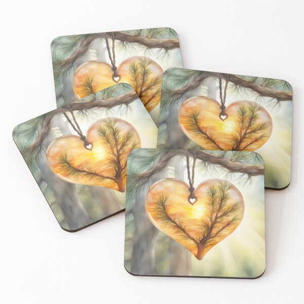Item preview, Golden Resin Heart designed and sold by CalmnessbyChoice.
