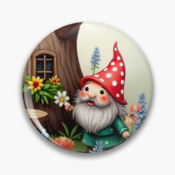 Item preview, Magical Gnome World: colorful spring awakening at the tree stump house designed and sold by Connys Colorful World.