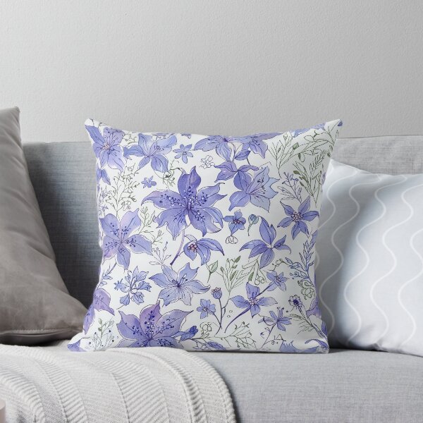 Item preview, Purple Blue Floral Pattern designed and sold by CoolPixels.