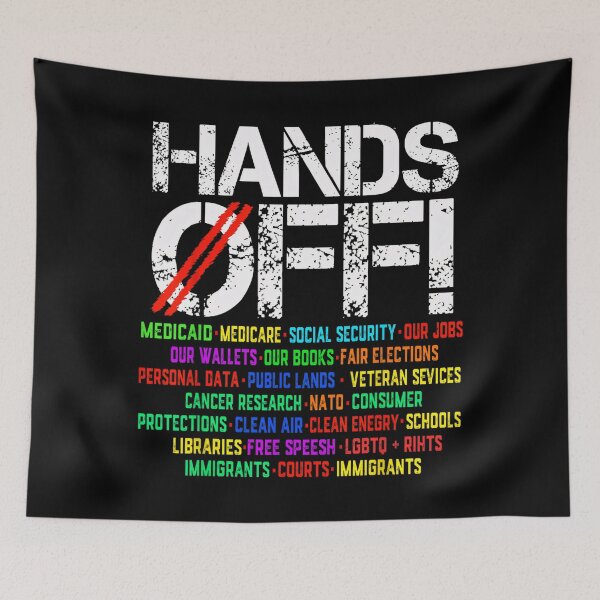 Item preview, Hands Off Protest Funny Social Security And Medicare Protest designed and sold by Vincent-Cloud.
