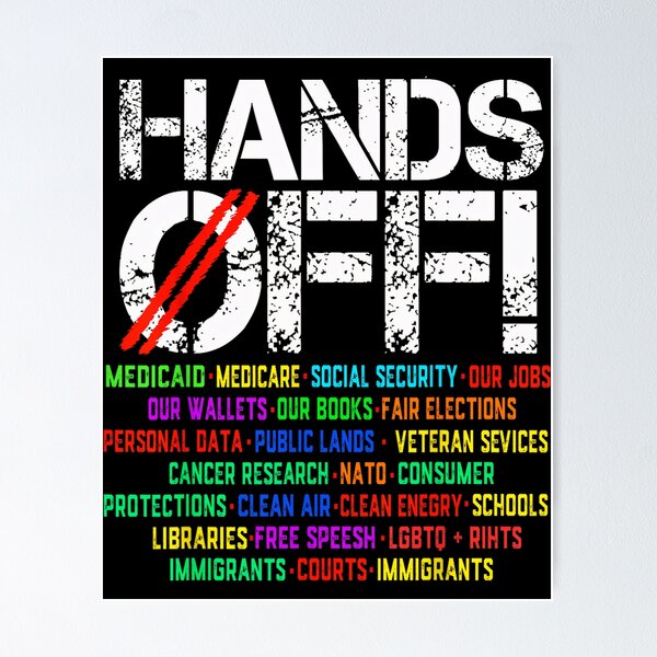 Item preview, Hands Off Protest Funny Social Security And Medicare Protest designed and sold by Vincent-Cloud.