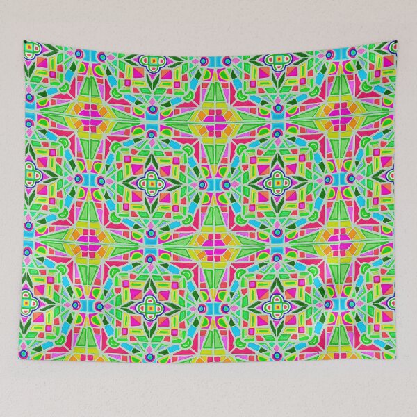 Item preview, Aztec grid Fluro  designed and sold by bekki smith.