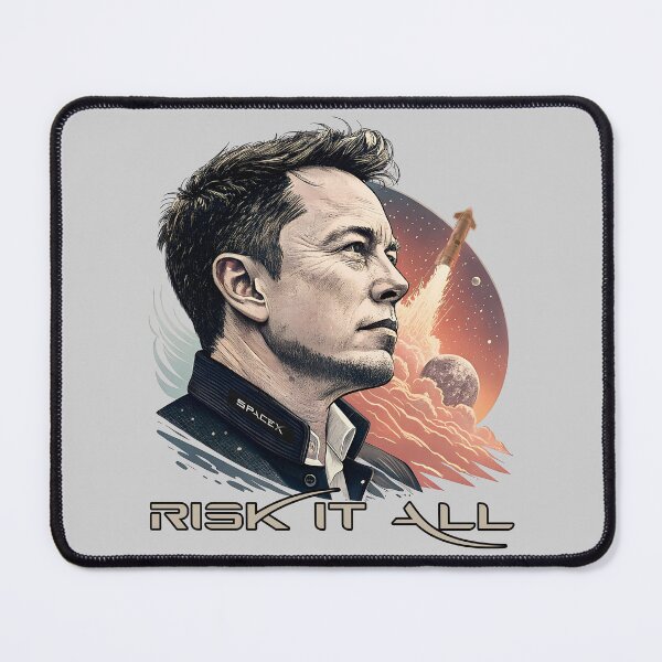 Item preview, Tribute to Elon Musk Mars Pioneer RISK IT ALL Support Fan Pro designed and sold by EdGraphy.