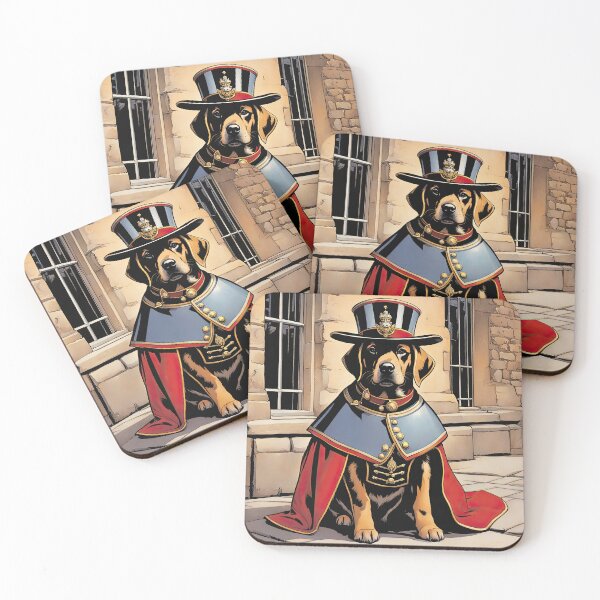 Artikelvorschau, Welpe als Beefeater im Tower von London entworfen und verkauft von Colin Bentham.