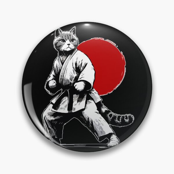 Item preview, Sketchy Cat Karate Judo Japan Sumie  designed and sold by TomFrontierArt.