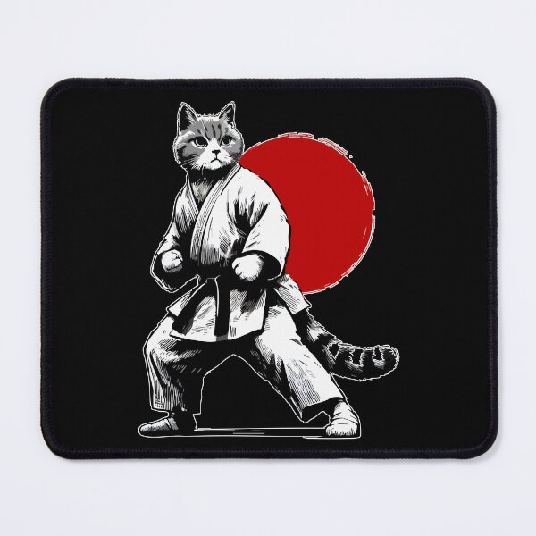 Item preview, Sketchy Cat Karate Judo Japan Sumie designed and sold by TomFrontierArt.